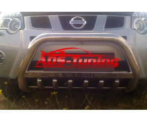  Передняя защита с защитой картера и пластиной с надписью для Nissan X-Trail 2007- (Can-Otomotive, NIXT.35.2148)