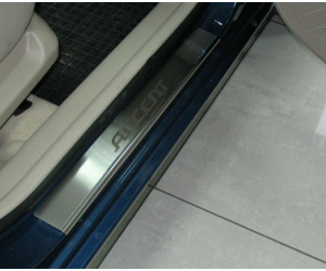  Накладки на внутренние пороги для Hyundai Accent III 2006-2011 (Nata-Niko, P-HY02)