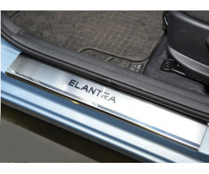  Накладки на внутренние пороги для Hyundai Elantra (MD/AD) 2012+ (Nata-Niko, P-HY17)