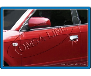  Накладки на дверные ручки (нерж.) 4-шт. для BMW E46 2003-2005 (Omsa Prime, 1201043)