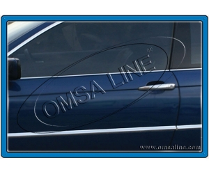  Нижние молдинги стекол (нерж.) 4 шт. для BMW E46 1998-2005 (Omsa Prime, 1201141)