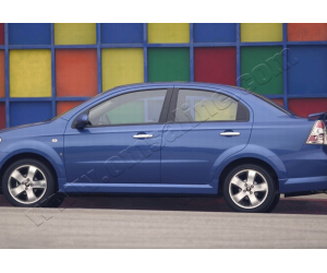  Накладки на дверные ручки (нерж., 4-шт.) для Chevrolet Aveo (T250) SD 2006-2011 (Omsa Prime, 1601041)