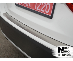  Накладка на задний бампер для BMW X1 2009-2012 (NATA-NIKO, B-BM03)