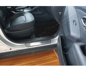  Накладки на пороги (нерж.) для Hyundai ix35 2010-2015 (Omsa Prime, 3208091)