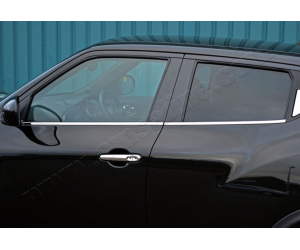  Нижние молдинги стекол (нерж., 4 шт.) для Nissan Juke 2010+ (Omsa Prime, 5008141)