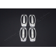 Накладки на дверные ручки (нерж., 8-шт.) для Opel Combo D 2011+ (Omsa Prime, 2521043)