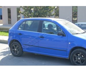  Нижние молдинги стекол (нерж., 4 шт.) для Skoda Fabia (5D) HB 2000-2007 (Omsa Prime, 6602141)