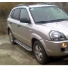  Боковые пороги D60 с листом из нержавеющей стали для HYUNDAI Tucson 2004+ (UA-TUNING, HYTU.04.RBLN)