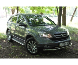  Боковые пороги D42 с листом из нержавеющей стали для HONDA CR-V 2006-2012 (UA-TUNING, HOCR.06.RBLN)