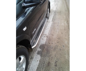  Боковые пороги D60 с листом из нержавеющей стали для Ssang Yong Kyron 2008+ (UA-TUNING, SYKY.08.RBLN)