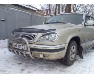  Защита передняя низкая с клыками D42 для ГАЗ Волга 31105 2004+ (UA-TUNING, GAZ31.04.NFRSG)