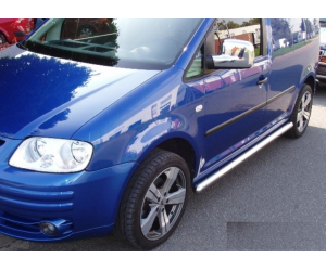  Боковые пороги D70 с трубой из нержавеющей стали для VOLKSWAGEN Caddy SHORT 2003+ (UA-TUNING, VWCAS.03.RBL)