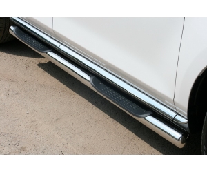  Пороги боковые труба с проступью B2 D70 (short) для HYUNDAI H-1(Starex) 1997-2008 (Can Otomotiv, HYH1.97.TRBPS7)