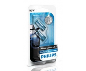  Авто-лампы W5W 12V 5W W2.1X9.5D T10 BLUEVISION 2 шт. (Philips, PS 12961 BV B2)