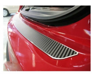  Накладка на задний бампер (карбон) для Mazda CX-7 2007+ (Nata-Niko, B-MA07+k)