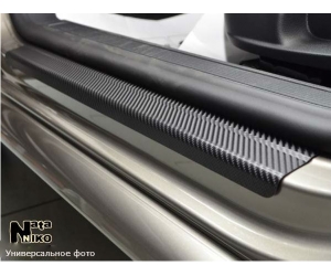  Накладки на пороги (карбон, 4 шт.) для Lancia Ypsilon 2012+ (Nata-Niko, P-LN01+k)