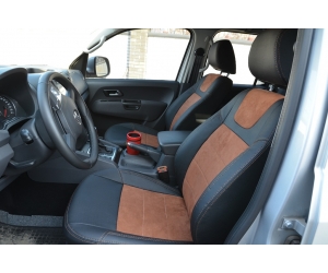  АВТОЧЕХЛЫ (LEATHER STYLE) ДЛЯ САЛОНА VOLKSWAGEN AMAROK 2009+ (MW BROTHERS)