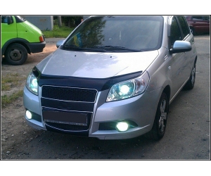  Дефлектор капота для Chevrolet Aveo HB 2008-2012 (VIP, CH13)