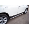  Боковые пороги D42 с листом из нержавеющей стали для Toyota HIGHLANDER 2009+ (UA-TUNING, TOHI.RBLN1)