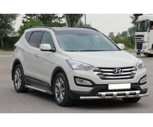  Защита переднего бампера (двойная, D60) для Hyundai Santa Fe 2013+ (ST-LINE, ST.HSF13.ST015/d60)