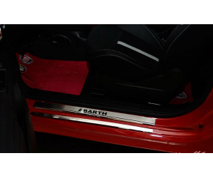  Накладки на внутренние пороги для Fiat Abarth 500 2008+ (Nata-Niko, P-FI19)