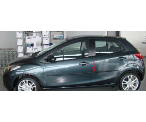  Молдинги на двери для Mazda 2 (HB) 2007-2010 (Automotiva, AT.MZD2HB07.F11)