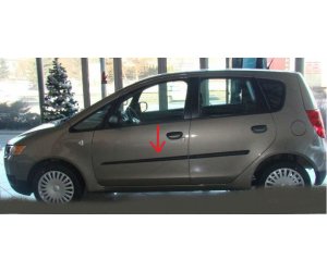  Молдинги на двери для Mitsubishi Colt (HB) 2008-2011 (Automotiva, AT.MICOL5HB08.F17)