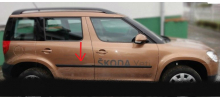  Молдинги на двери для Skoda Yeti 2009-2013  (Automotiva, AT.SKYTV09.F3)