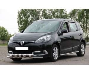  Защита переднего бампера (двойная, D60) для Renault Scenic 2013+ (ST-LINE, ST.RS13.ST015/d60)