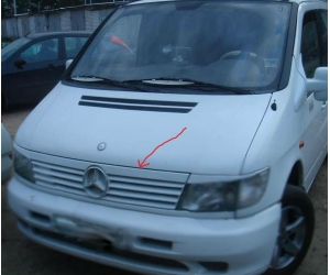  Накладка на решетку радиатора для Mercedes Vito (W638) 1995-2003 (DDA-TUNNING, NACMERVIT63804)