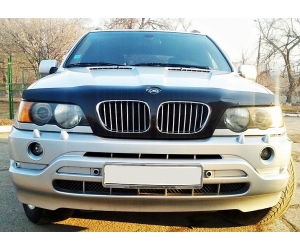  Дефлектор капота (с облиц.радиат, без вырез. эмбл) для BMW Х5 (Е53) 2000-2004 (VIP, BM16)