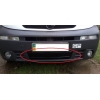  Накладка на решетку бампера (для зимы, низ., глянцевая) для Renault Trafic/Opel Vivaro 2001-2006 (AVTM, FLGL0128)