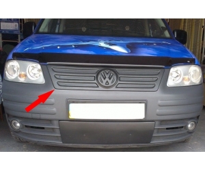  Накладка на решетку радиатора (для зимы, матовая) для Volkswagen Caddy 2004-2010 (AVTM, FLMT0103)