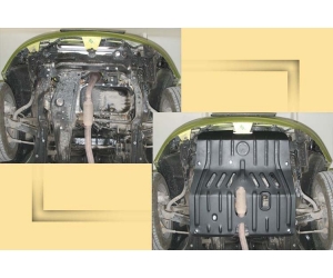  Защита картера двигателя для Chery QQ 2007-2010 (1,1) (POLIGONAVTO, St)