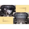  Защита картера двигателя для Hyundai Santa Fe 2000+ (2,0; 2,4; 2,0D) (POLIGONAVTO, St)