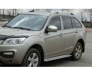  Боковые пороги (D60) для Lifan X60 2011+ (ST-LINE, ST.LIFX60.60/KB001)