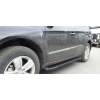  Боковые пороги (Allmond Black) для Fiat Doblo 2010+ (Erkul, FTDB10RB6B193AMB)