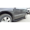  Боковые пороги (Allmond Black) для Ford Ranger 2012+ (Erkul, FDRG12RB6B193AMB)