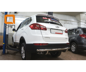   Защита заднего бампера (одинарная, D60) для Chery Tiggo 2014+ (Can-Otomotiv, CYTI.57.0065)