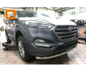   Защита переднего бампера (одинарная, D60) для Hyundai Tucson 2015+ (Can-Otomotiv, HYTU.33.1231)