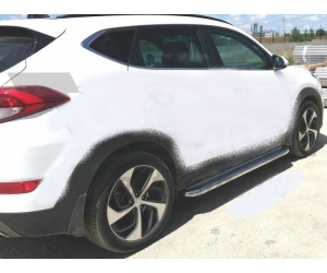  Боковые пороги (с листом) для Hyundai Tucson 2015+ (Can-Otomotive, HYTU.45.1233)