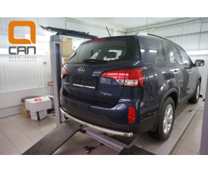  Защита заднего бампера (одинарная, D60) для Kia Sorento 2012-2014 (Can-Otomotiv, KISO.55.1383)