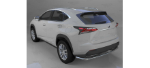  Защита заднего бампера (одинарная, D42) для Lexus NX 200 2014+ (Can-Otomotiv, LENX.57.4611)
