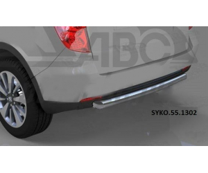  Защита заднего бампера (одинарная короткая, D60) для SsangYong Actyon 2013+ (Can-Otomotiv, SYKO.55.1302)