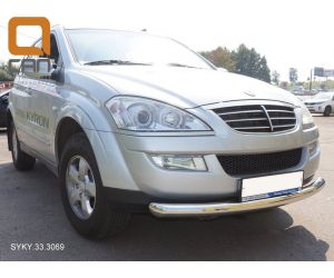  Защита переднего бампера (одинарная, D76) для SsangYong Kyron 2007+ (Can-Otomotiv, SYKY.33.3069)