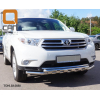  Защита переднего бампера (Shark, D60) для Toyota Highlander 2010-2013 (Can-Otomotiv, TOHI.33.0030)