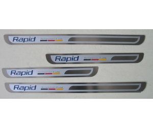  Накладки на пороги для Skoda Rapid/Rapid Spaceback 2013+ (ASP, BSKXR1312-E)