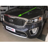  Хром накладка на передний край капота (кромка капота) для Kia Sorento 2015+ (Kindle, KSO-C51)