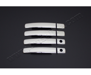  Накладки на дверные ручки (нерж., 4-шт.) для Nissan Navara (D40) 2010-2015 (Omsa Prime, 5003044)
