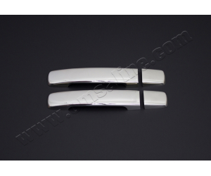  Накладки на дверные ручки (нерж., 2-шт.) для Nissan Navara (D40) 2010-2015 (Omsa Prime, 5003042)